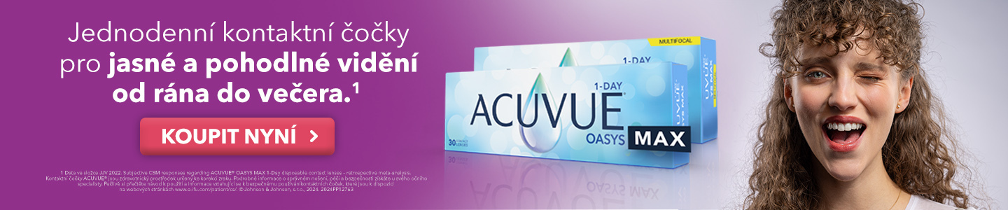 aplikace kontaktních čoček Acuvue Oasys Max 1-Day na optice zdarma