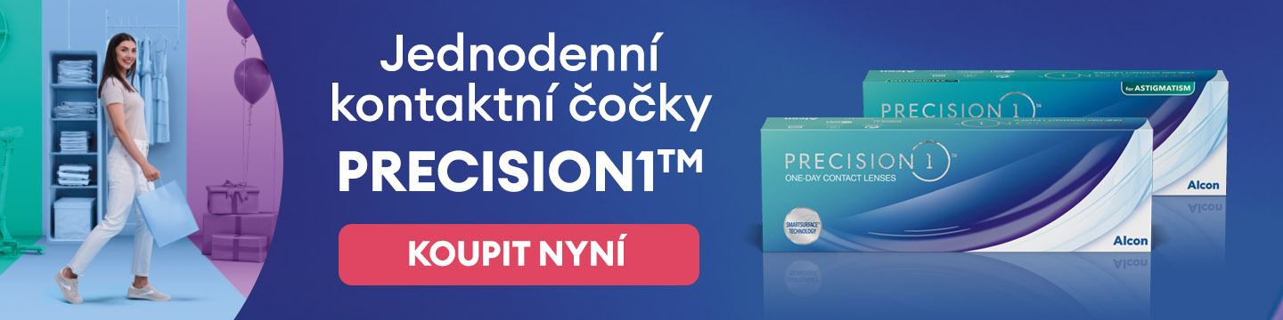 aplikace kontaktních čoček Precision1 na optice zdarma