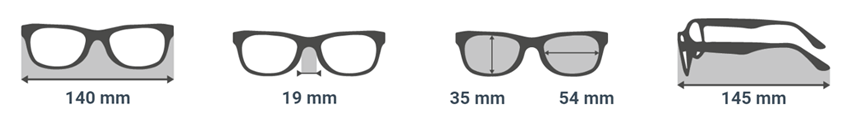 Rozměry brýlí