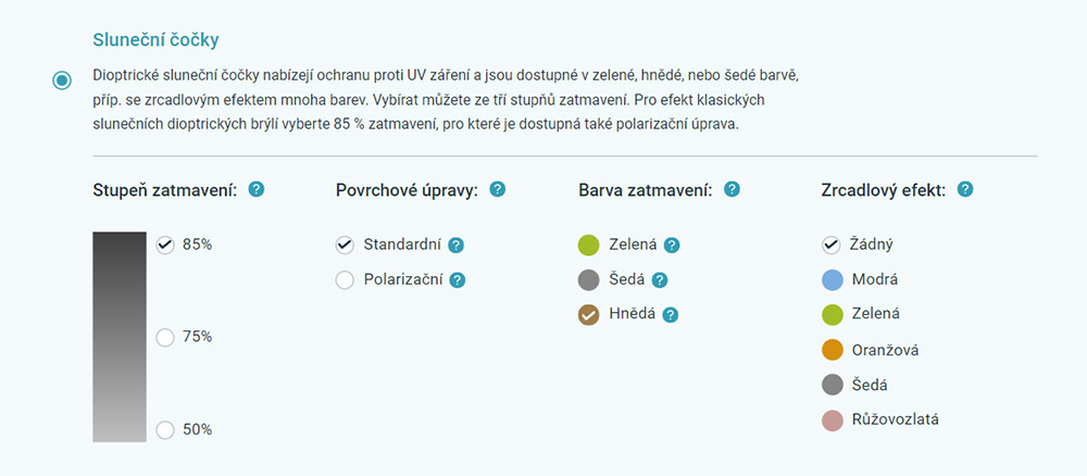 Výběr slunečních dioptrických brýlí