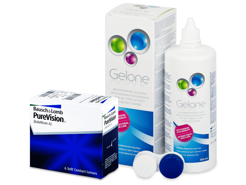 PureVision (6 čoček) + roztok Gelone 360 ml