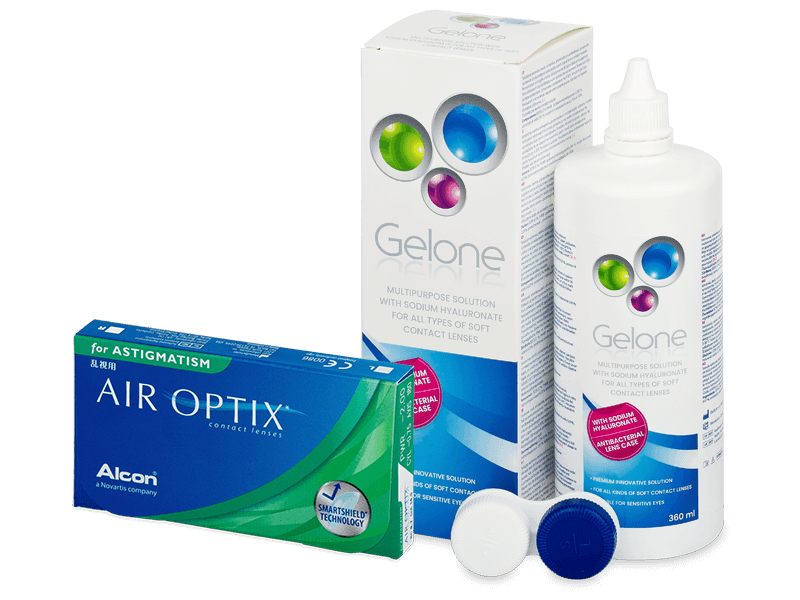 Air Optix for Astigmatism (6 čoček) + roztok Gelone 360 ml