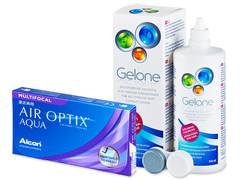 Air Optix Aqua Multifocal (6 čoček) + roztok Gelone 360ml