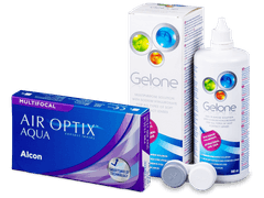 Air Optix Aqua Multifocal (6 čoček) + roztok Gelone 360ml