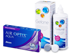 Air Optix Aqua Multifocal (6 čoček) + roztok Gelone 360ml