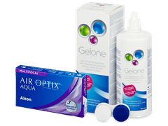 Air Optix Aqua Multifocal (6 čoček) + roztok Gelone 360 ml