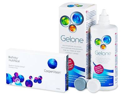 Biofinity Multifocal (3 čočky) + roztok Gelone 360ml