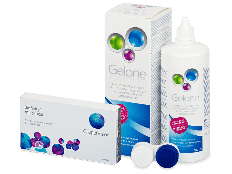 Biofinity Multifocal (6 čoček) + roztok Gelone 360 ml