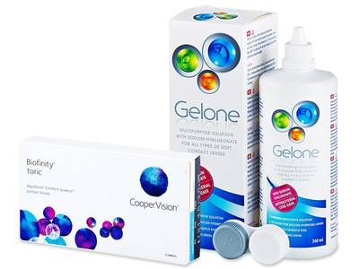 Biofinity Toric (3 čočky) + roztok Gelone 360ml