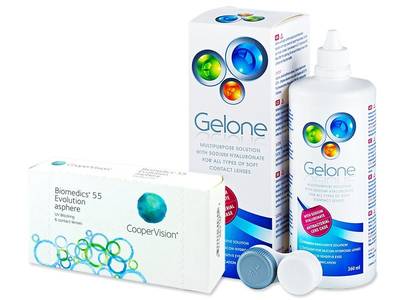 Biomedics 55 Evolution (6 čoček) + roztok Gelone 360ml