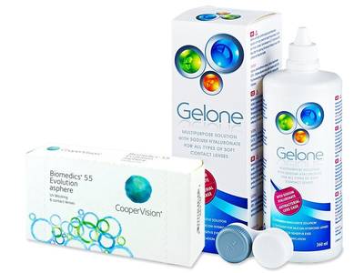 Biomedics 55 Evolution (6 čoček) + roztok Gelone 360ml