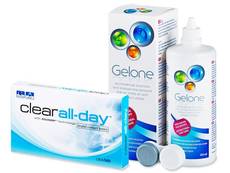 Clear All-Day (6 čoček) + roztok Gelone 360ml