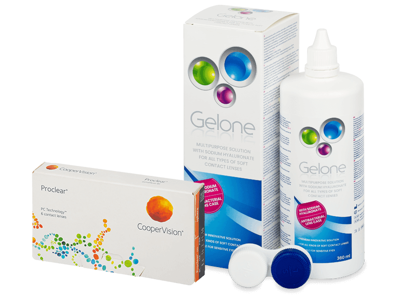 Proclear Sphere (6 čoček) + roztok Gelone 360 ml