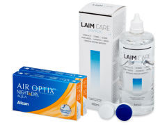 Air Optix Night and Day Aqua (2x 3 čočky) + roztok Laim Care 400 ml