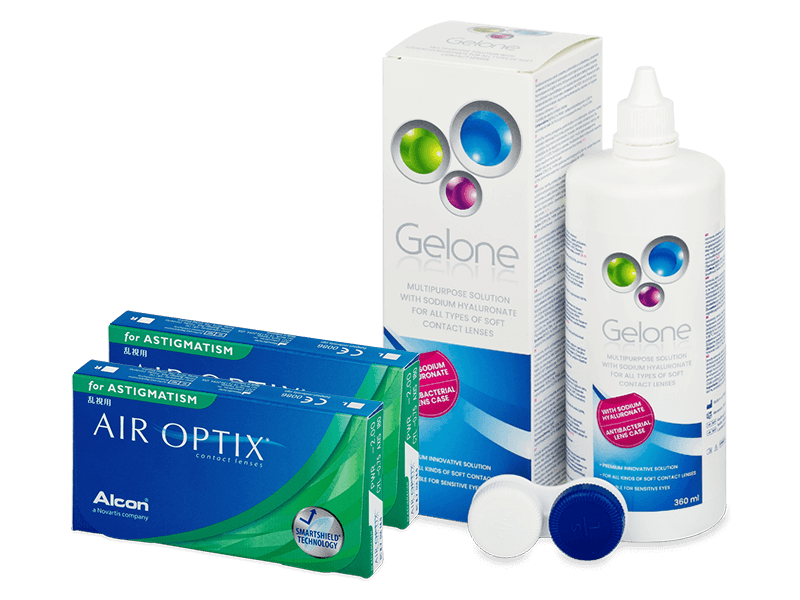 Air Optix for Astigmatism (2x3 čočky) + roztok Gelone 360ml