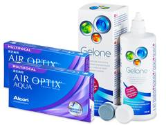 Air Optix Aqua Multifocal (2x3 čočky) + roztok Gelone 360ml