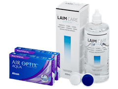 Air Optix Aqua Multifocal (2x 3 čočky) + roztok Laim Care 400 ml