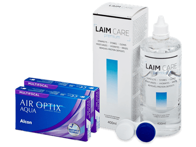 Air Optix Aqua Multifocal (2x3 čočky) + roztok Laim Care 400ml