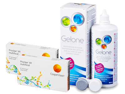 Proclear Multifocal XR (2x3 čočky) + roztok Gelone 360ml