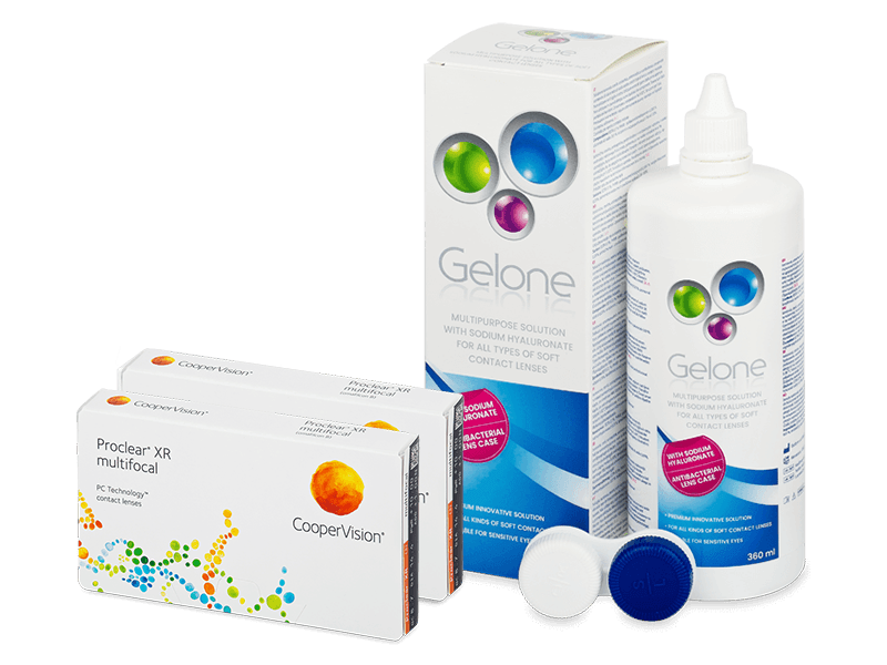 Proclear Multifocal XR (2x3 čočky) + roztok Gelone 360ml