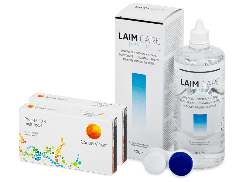 Proclear Multifocal XR (2x 3 čočky) + roztok Laim Care 400 ml