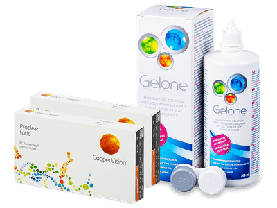 Proclear Toric XR (2x3 čočky) + roztok Gelone 360ml