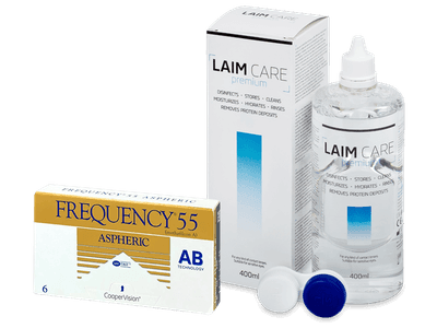 Frequency 55 Aspheric (6 čoček) + roztok Laim Care 400ml