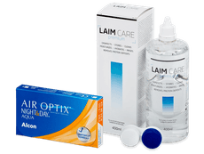 Air Optix Night and Day Aqua (6 čoček) + roztok Laim Care 400ml