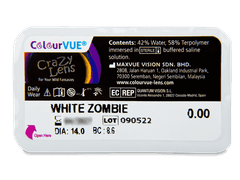 ColourVUE Crazy Lens - White Zombie - nedioptrické jednodenní (2 čočky)