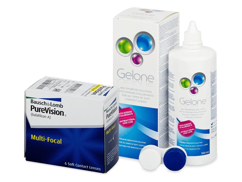 PureVision Multi-Focal (6 čoček) + roztok Gelone 360 ml