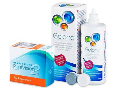 PureVision 2 for Astigmatism (6 čoček) + roztok Gelone 360ml