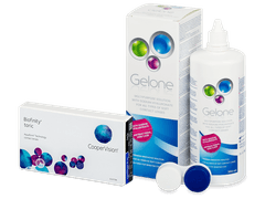 Biofinity Toric (6 čoček) + roztok Gelone 360 ml