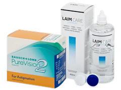 PureVision 2 for Astigmatism (6 čoček) + roztok Laim Care 400 ml