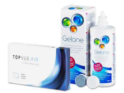 TopVue Air (6 čoček) + roztok Gelone 360 ml