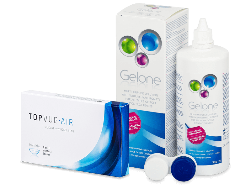 TopVue Air (6 čoček) + roztok Gelone 360 ml