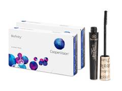 Biofinity (2x 6 čoček) + řasenka Dermacol ultraTech 10 ml