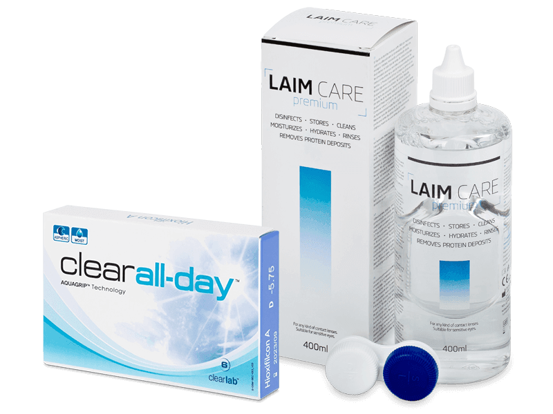 Clear All-Day (6 čoček) + roztok Laim Care 400 ml