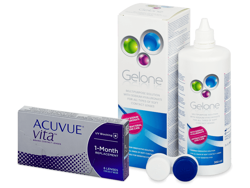 Acuvue Vita (6 čoček) + roztok Gelone 360 ml