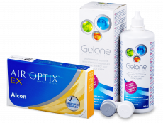 Air Optix EX (3 čočky) + roztok Gelone 360 ml