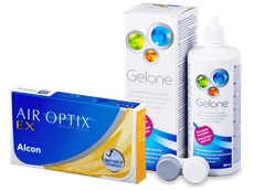 Air Optix EX (3 čočky) + roztok Gelone 360 ml