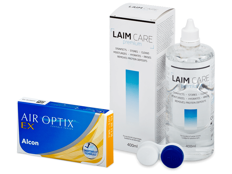 Air Optix EX (3 čočky) + roztok Laim-Care 400 ml