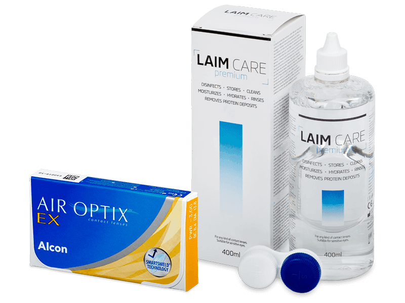 Air Optix EX (3 čočky) + roztok Laim Care 400 ml