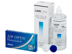 Air Optix plus HydraGlyde (3 čočky) + roztok Laim Care 400 ml