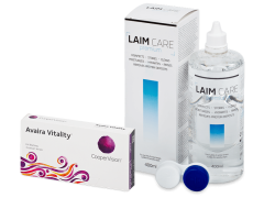 Avaira Vitality (3 čočky) + roztok Laim-Care 400 ml