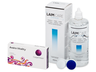 Avaira Vitality (6 čoček) + roztok Laim Care 400 ml