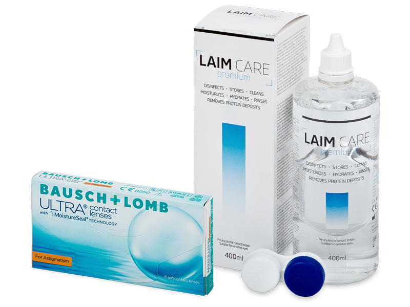 Bausch + Lomb ULTRA for Astigmatism (6 čoček) + roztok Laim-Care 400 ml
