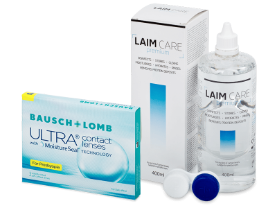 Bausch + Lomb ULTRA for Presbyopia (3 čočky) + roztok Laim Care 400 ml