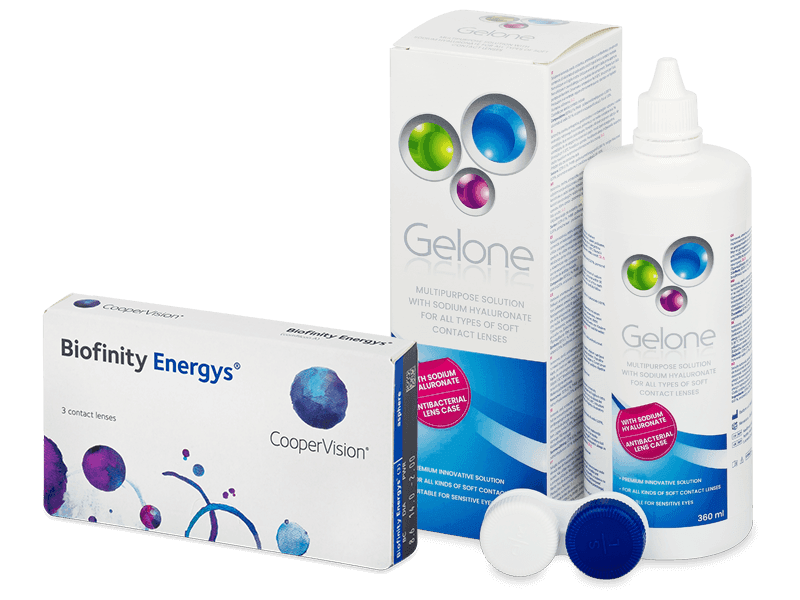 Biofinity Energys (3 čočky) + roztok Gelone 360 ml