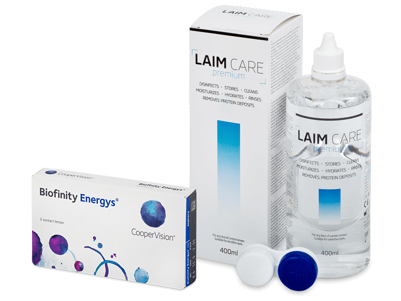 Biofinity Energys (3 čočky) + roztok Laim-Care 400 ml