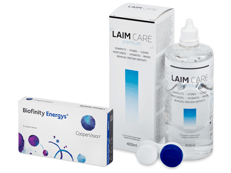 Biofinity Energys (3 čočky) + roztok Laim Care 400 ml
